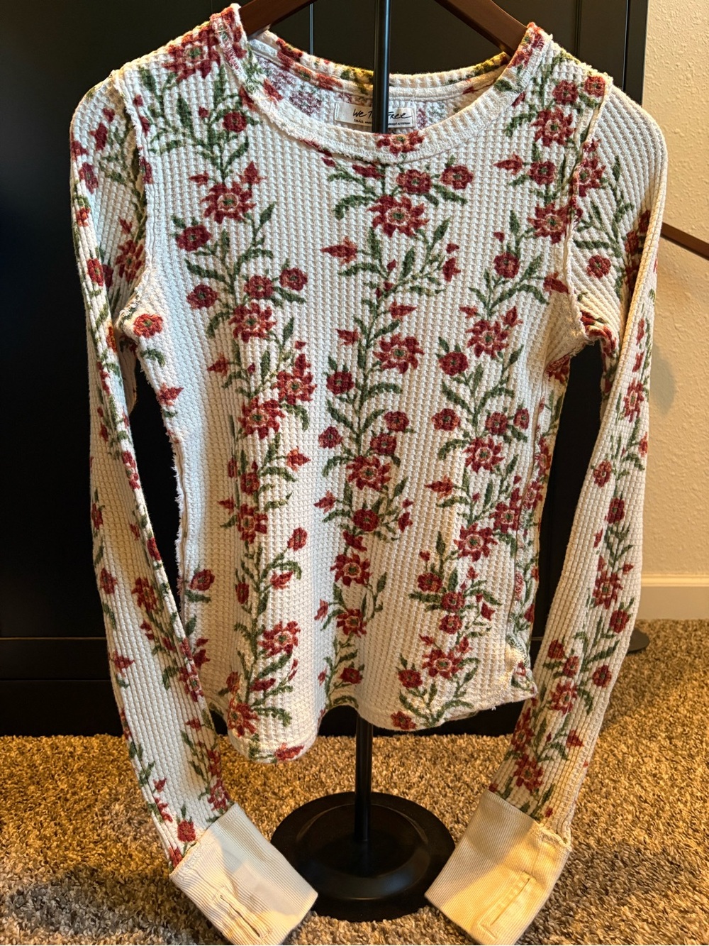 Free People Pretty Little Thermal - Sand Combo Folk Vine